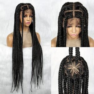 Chunky Box Braid With an Intricate Star Pattern: 26 inches