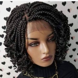 Side Part Medium-size Braided Bob: 8 inches