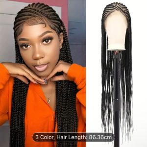 stylish frontal lace, Ghanian braid conrow with single braids