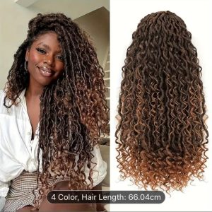 Stylish Curly Faux Dreadlock Wig: 24 inches