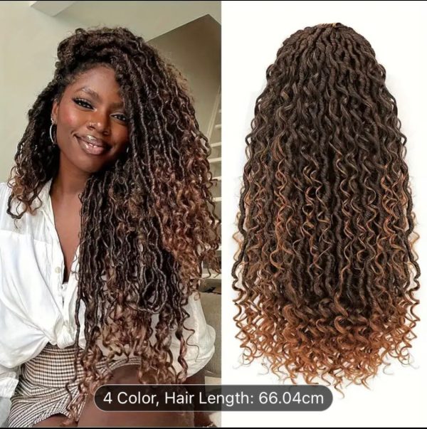 Stylish Curly Faux Dreadlock Wig: 24 inches