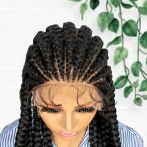 stylish full lace all back conrow wig