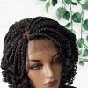 Side Part Medium-size Braided Bob: 8 inches