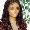 stylish full lace all back conrow wig