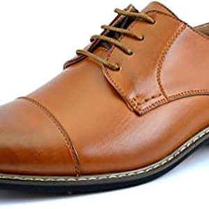 Bruno Moda Italy Men's Prince Classic Modern Formal Oxford Wingtip Lace Up Dress Shoes