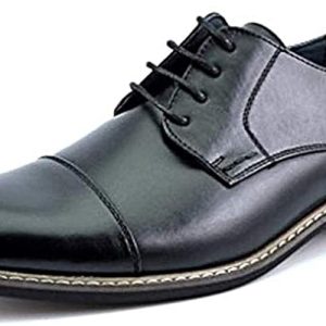 Bruno Moda Italy Men's Prince Classic Modern Formal Oxford Wingtip Lace Up Dress Shoes