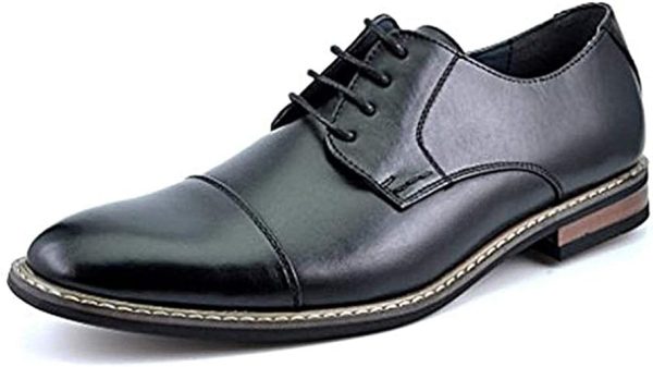 Bruno Moda Italy Men's Prince Classic Modern Formal Oxford Wingtip Lace Up Dress Shoes