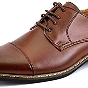 Bruno Moda Italy Men's Prince Classic Modern Formal Oxford Wingtip Lace Up Dress Shoes