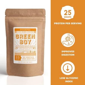 Plant-Based Chickpea Protein Powder Made from Single Ingredient, Vegan and Clean Alternatives for Plant Protein, Good for Cooking, Baking and Smoothies, No Added Sugar, Soy or Gluten (16oz)