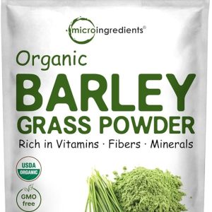 Organic Barley Grass Powder, 16 Ounces | US Grown | Rich in Vitamins, Minerals, Fibers, & Antioxidants | Superfood Greens Mix for Immune Health and Digestion Support | Non-GMO