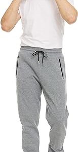 PURE CHAMP Mens 3 Pack Fleece Active Athletic Workout Jogger Sweatpants for Men with Zipper Pocket and Drawstring Size S-3XL