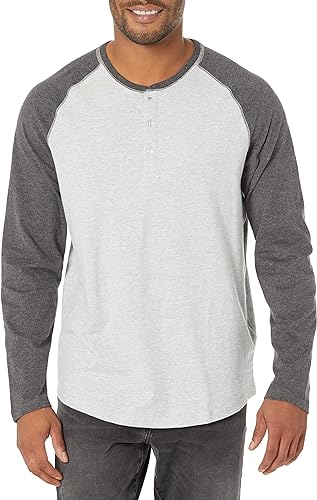 Essentials Men's Regular-Fit Long-Sleeve Henley Shirt (Available in Big & Tall)