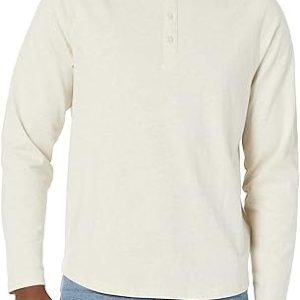 Essentials Men's Regular-Fit Long-Sleeve Henley Shirt (Available in Big & Tall)