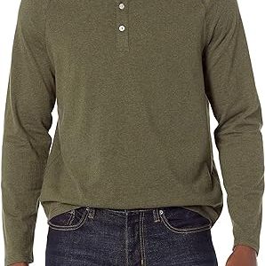 Essentials Men's Regular-Fit Long-Sleeve Henley Shirt (Available in Big & Tall)